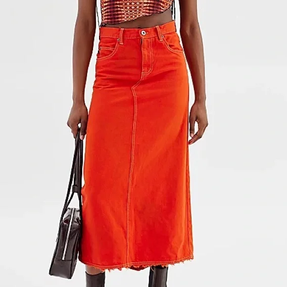 Urban Outfitters Skirts Urban Renewal Remade Denim Maxi Skirt